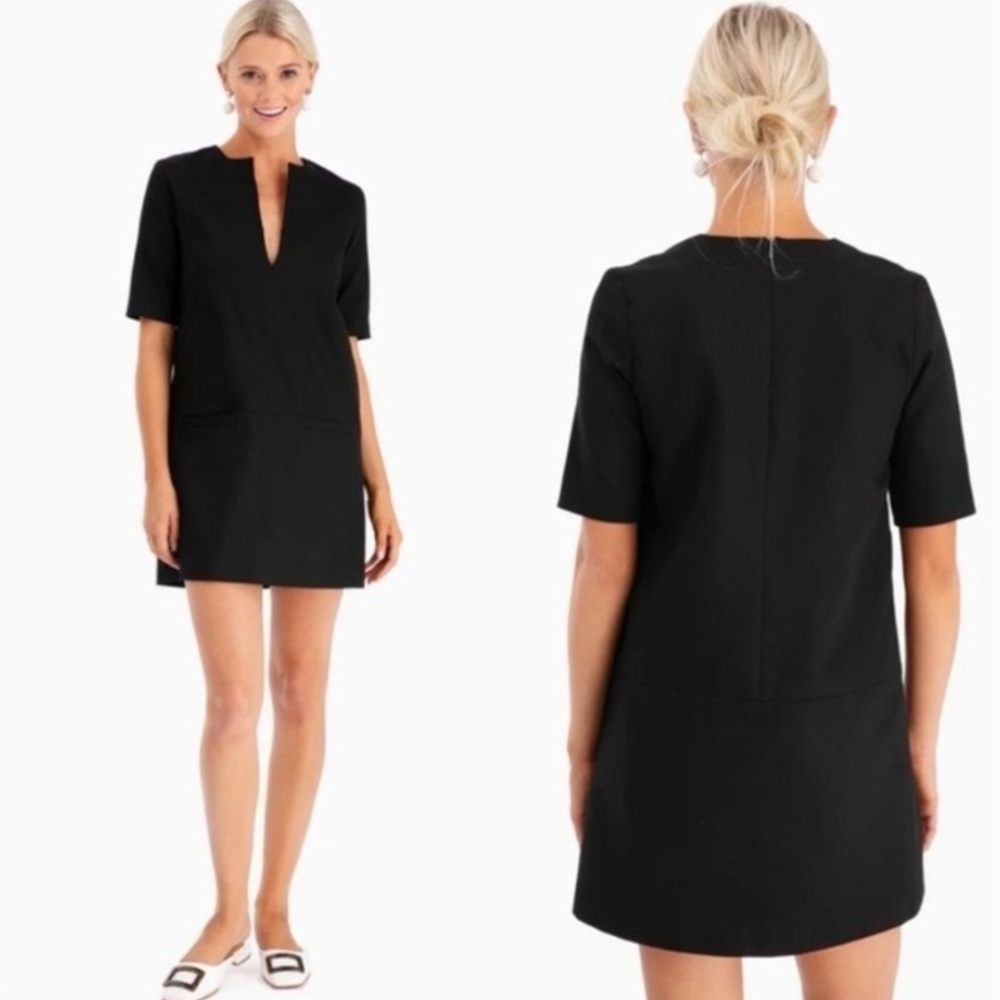 Emerson Fry Black Short Sleeve Shift Dress